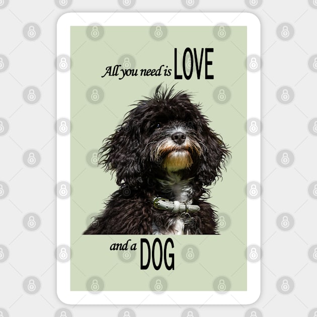 All you need is Love and a Dog IV Sticker by Jane Stanley Photography